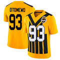 Pittsburgh #93 Otomewo Player Football V Neck Short Sleeve Gold Jersey Esezi For Men Youth Women Gift