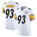 Pittsburgh #93 Otomewo Player Football V Neck Short Sleeve White Jersey Esezi For Men Youth Women Gift