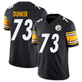 Pittsburgh #73 Dunker Player Football V Neck Short Sleeve Black Jersey Gennings For Men Youth Women Gift