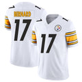 Pittsburgh #17 Bernard Player Football V Neck Short Sleeve White Jersey Germie For Men Youth Women Gift