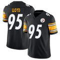 Pittsburgh #95 Lloyd Player Football V Neck Short Sleeve Black Jersey Greg For Men Youth Women Gift