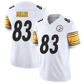Pittsburgh #83 Miller Player Football V Neck Short Sleeve White Jersey Heath For Men Youth Women Gift