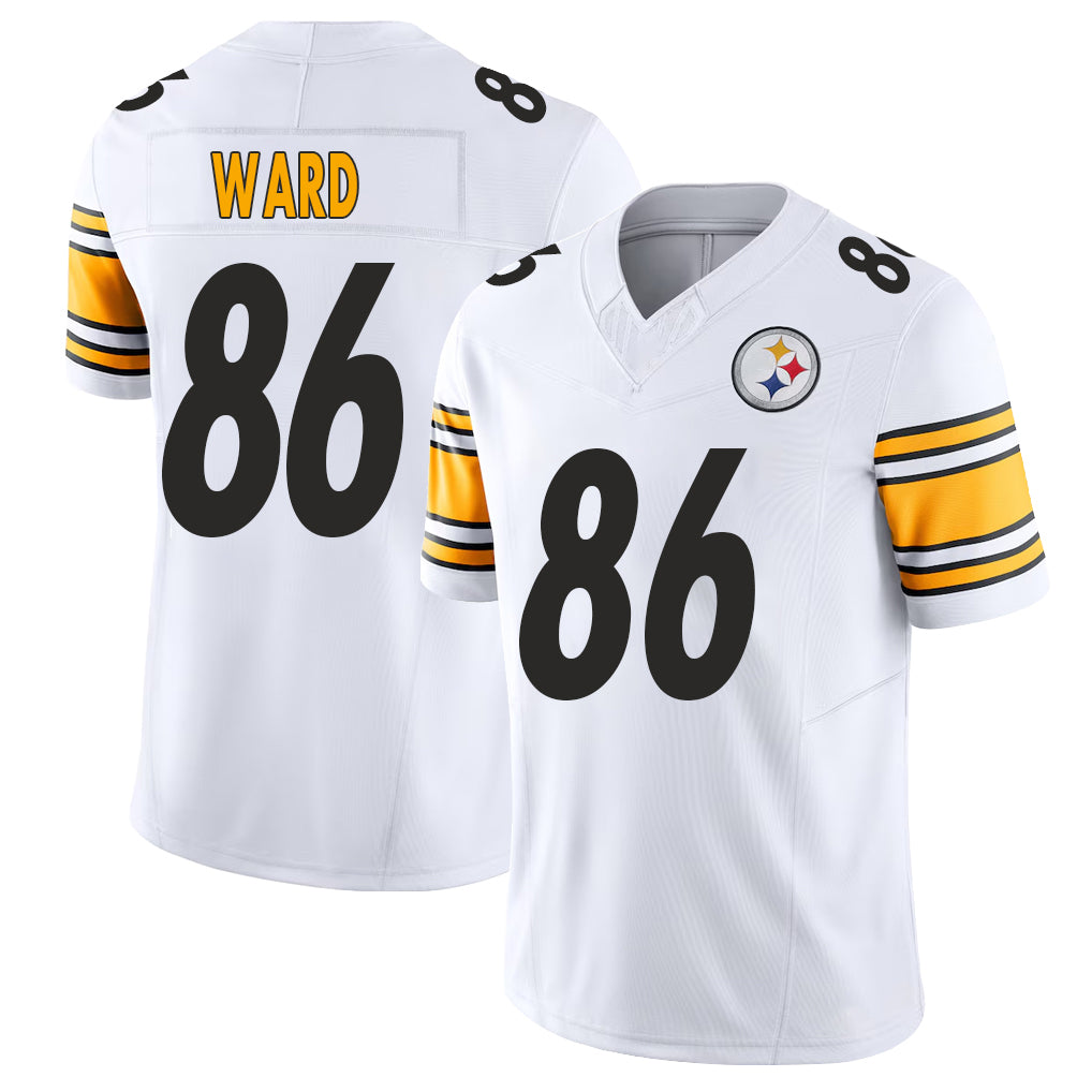 Pittsburgh #86 Ward Player Football V Neck Short Sleeve White Jersey Hines For Men Youth Women Gift