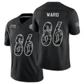 Pittsburgh #86 Ward Player Football V Neck Short Sleeve Black Jersey Hines For Men Youth Women Gift