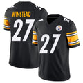 Pittsburgh #27 Winstead Player Football V Neck Short Sleeve Black Jersey Isaiah For Men Youth Women Gift