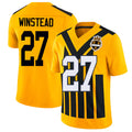 Pittsburgh #27 Winstead Player Football V Neck Short Sleeve Gold Jersey Isaiah For Men Youth Women Gift