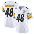 Pittsburgh #48 Henderson Player Football V Neck Short Sleeve White Jersey Jack For Men Youth Women Gift
