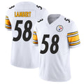 Pittsburgh #58 Lambert Player Football V Neck Short Sleeve White Jersey Jack For Men Youth Women Gift