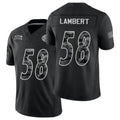 Pittsburgh #58 Lambert Player Football V Neck Short Sleeve Black Jersey Jack For Men Youth Women Gift