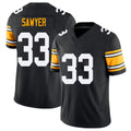 Pittsburgh #33 Sawyer Black Player Football V Neck Short Sleeve Jersey Jack For Men Youth Women Gift