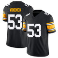 Pittsburgh #53 Windmon Black Player Football V Neck Short Sleeve Jersey Jacoby For Men Youth Women Gift