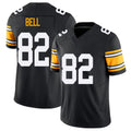 Pittsburgh #82 Bell Black Player Football V Neck Short Sleeve Jersey Jaheim For Men Youth Women Gift