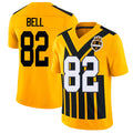 Pittsburgh #82 Bell Player Football V Neck Short Sleeve Gold Jersey Jaheim For Men Youth Women Gift