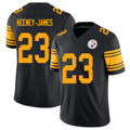 Pittsburgh #23 Keeney-James Player Football V Neck Short Sleeve Jersey Black Jakobie For Men Youth Women Gift