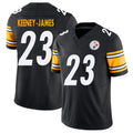 Pittsburgh #23 Keeney-James Player Football V Neck Short Sleeve Black Jersey Jakobie For Men Youth Women Gift