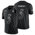 Pittsburgh #5 Ramsey Player Football V Neck Short Sleeve Black Jersey Jalen For Men Youth Women Gift