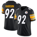 Pittsburgh #92 Harrison Player Football V Neck Short Sleeve Black Jersey James For Men Youth Women Gift