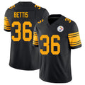 Pittsburgh #36 Bettis Player Football V Neck Short Sleeve Jersey Black Jerome For Men Youth Women Gift
