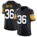 Pittsburgh #36 Bettis Black Player Football V Neck Short Sleeve Jersey Jerome For Men Youth Women Gift