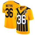 Pittsburgh #36 Bettis Player Football V Neck Short Sleeve Gold Jersey Jerome For Men Youth Women Gift