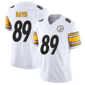 Pittsburgh #89 Davis Player Football V Neck Short Sleeve White Jersey Joaquin For Men Youth Women Gift