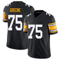 Pittsburgh #75 Greene Black Player Football V Neck Short Sleeve Jersey Joe For Men Youth Women Gift
