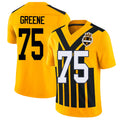 Pittsburgh #75 Greene Player Football V Neck Short Sleeve Gold Jersey Joe For Men Youth Women Gift