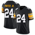 Pittsburgh #24 Porter Jr. Black Player Football V Neck Short Sleeve Jersey Joey For Men Youth Women Gift