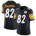 Pittsburgh #82 Stallworth Player Football V Neck Short Sleeve Black Jersey John For Men Youth Women Gift