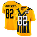 Pittsburgh #82 Stallworth Player Football V Neck Short Sleeve Gold Jersey John For Men Youth Women Gift
