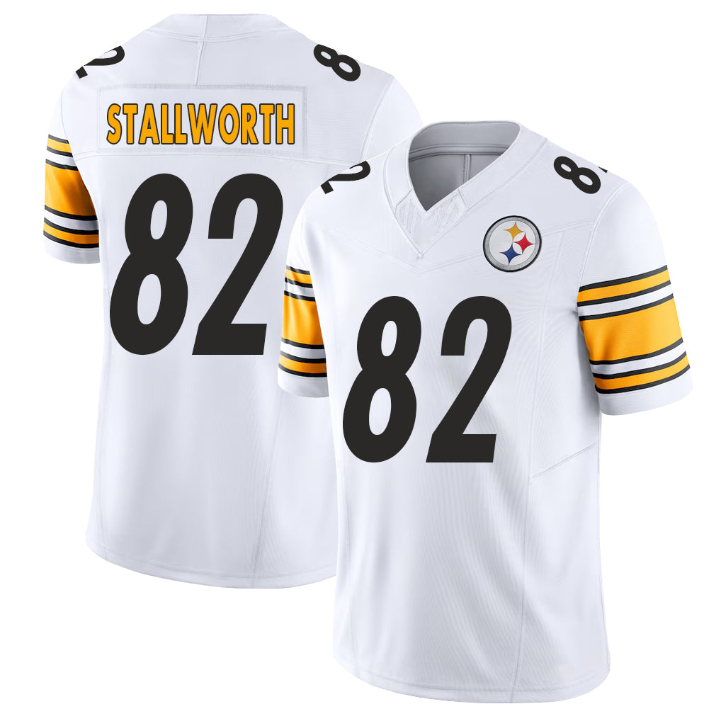 Pittsburgh #82 Stallworth Player Football V Neck Short Sleeve White Jersey John For Men Youth Women Gift