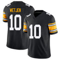 Pittsburgh #10 Wetjen Black Player Football V Neck Short Sleeve Jersey Kaden For Men Youth Women Gift
