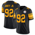 Pittsburgh #92 Jobity Jr. Player Football V Neck Short Sleeve Jersey Black Kevin For Men Youth Women Gift