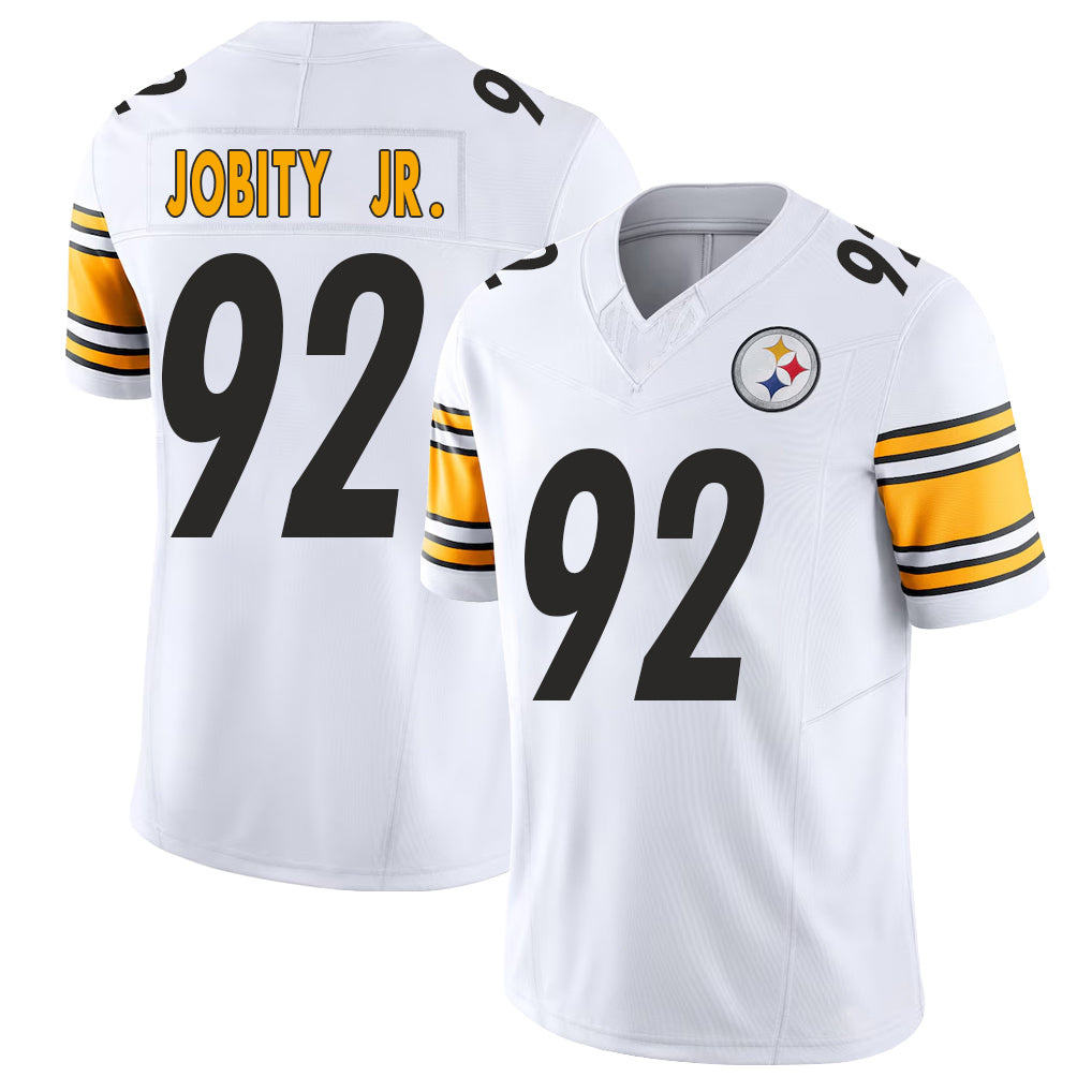 Pittsburgh #92 Jobity Jr. Player Football V Neck Short Sleeve White Jersey Kevin For Men Youth Women Gift