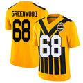 Pittsburgh #68 Greenwood Player Football V Neck Short Sleeve Gold Jersey L.C. For Men Youth Women Gift