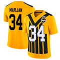 Pittsburgh #34 Marjan Player Football V Neck Short Sleeve Gold Jersey Laith For Men Youth Women Gift