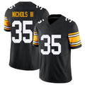 Pittsburgh #35 Nichols III Black Player Football V Neck Short Sleeve Jersey Lew For Men Youth Women Gift