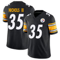 Pittsburgh #35 Nichols III Player Football V Neck Short Sleeve Black Jersey Lew For Men Youth Women Gift