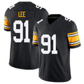 Pittsburgh #91 Lee Black Player Football V Neck Short Sleeve Jersey Logan For Men Youth Women Gift