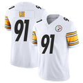 Pittsburgh #91 Lee Player Football V Neck Short Sleeve White Jersey Logan For Men Youth Women Gift