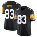 Pittsburgh #83 Lipps Black Player Football V Neck Short Sleeve Jersey Louis For Men Youth Women Gift