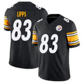 Pittsburgh #83 Lipps Player Football V Neck Short Sleeve Black Jersey Louis For Men Youth Women Gift