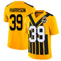 Pittsburgh #39 Harrison Player Football V Neck Short Sleeve Gold Jersey Malik For Men Youth Women Gift