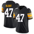 Pittsburgh #47 Blount Black Player Football V Neck Short Sleeve Jersey Mel For Men Youth Women Gift