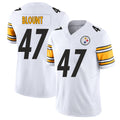Pittsburgh #47 Blount Player Football V Neck Short Sleeve White Jersey Mel For Men Youth Women Gift