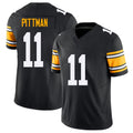 Pittsburgh #11 Pittman Black Player Football V Neck Short Sleeve Jersey Michael For Men Youth Women Gift