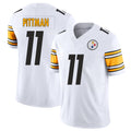 Pittsburgh #11 Pittman Player Football V Neck Short Sleeve White Jersey Michael For Men Youth Women Gift