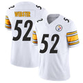 Pittsburgh #52 Webster Player Football V Neck Short Sleeve White Jersey Mike For Men Youth Women Gift
