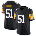 Pittsburgh #51 Herbig Black Player Football V Neck Short Sleeve Jersey Nick For Men Youth Women Gift