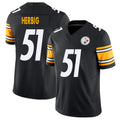 Pittsburgh #51 Herbig Player Football V Neck Short Sleeve Black Jersey Nick For Men Youth Women Gift